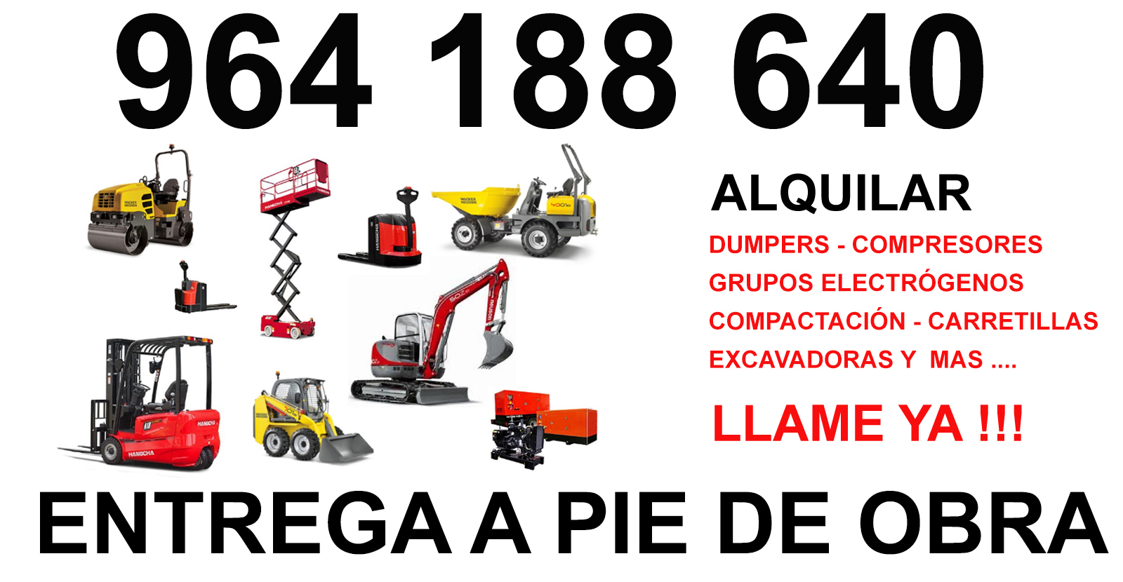 Flota de maquinaria operativa en Castellón